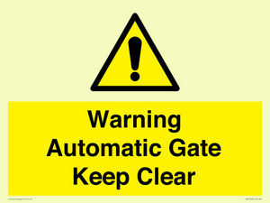 Warning Automatic Gate Keep Clear